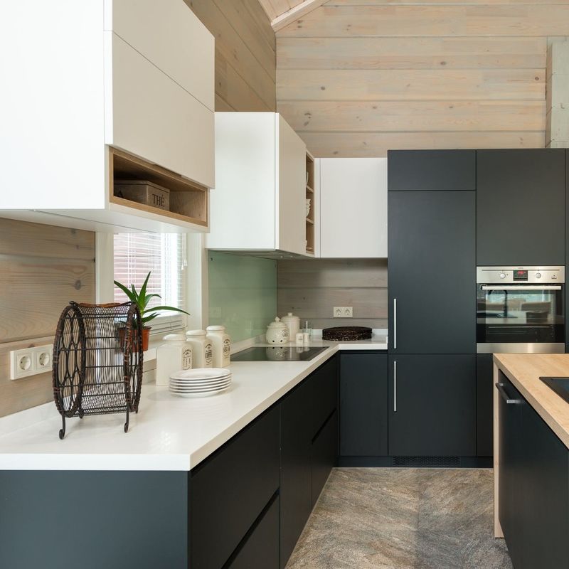 Smart Corner Swivel Basket Addition to Modern Kitchen Cabinets with Modular Design