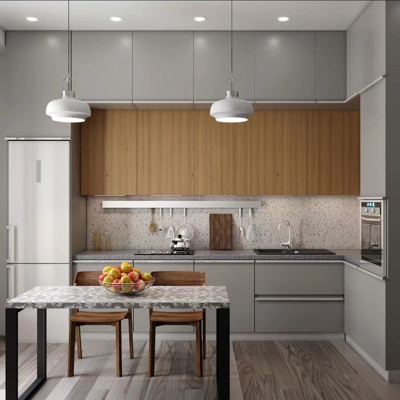 Smart Corner Swivel Basket Addition to Modern Kitchen Cabinets with Modular Design
