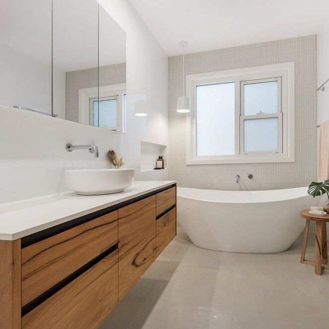Small Rectangle Wall Hanging Bathroom Vanity Sink with Bath Tub and Mirror Included