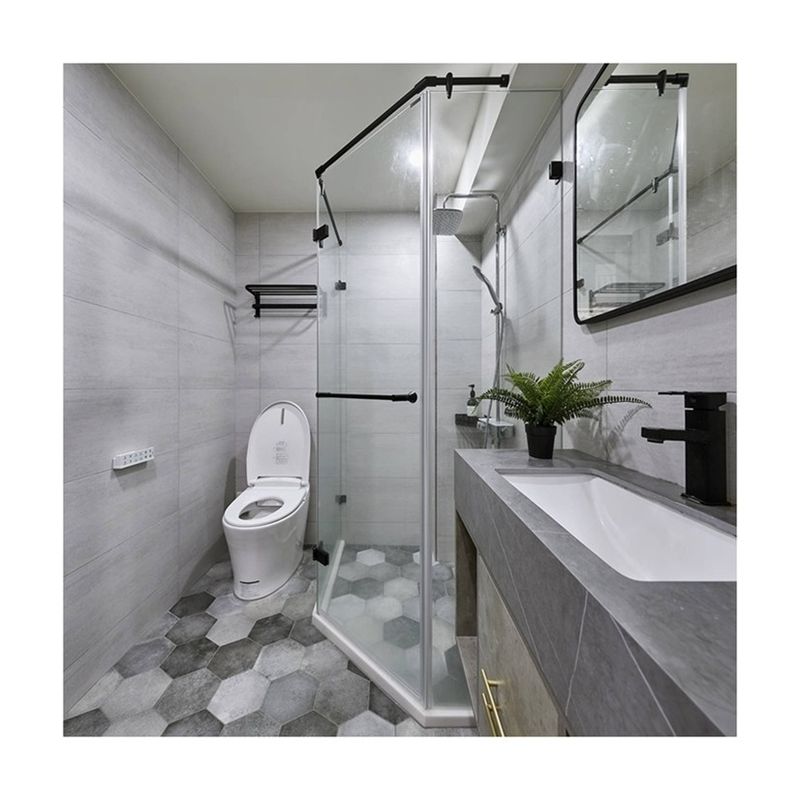 Contemporary Wall Mounted Bathroom Vanity Set With Smart Mirror Cabinet Width 38-46