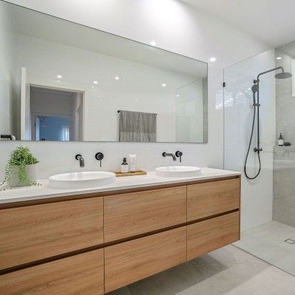 Contemporary Wall Mounted Bathroom Vanity Set With Smart Mirror Cabinet Width 38-46
