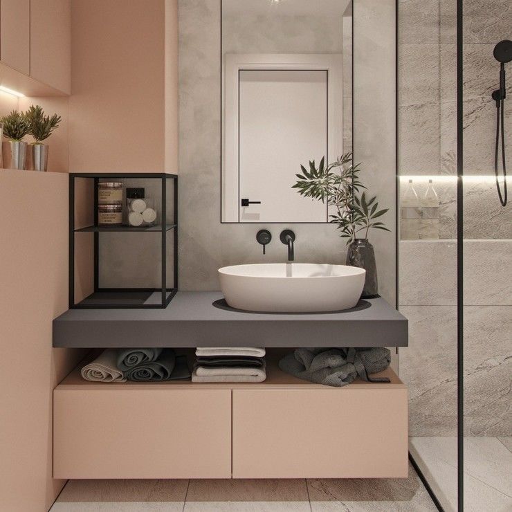 Contemporary Wall Mounted Bathroom Vanity Set With Smart Mirror Cabinet Width 38-46