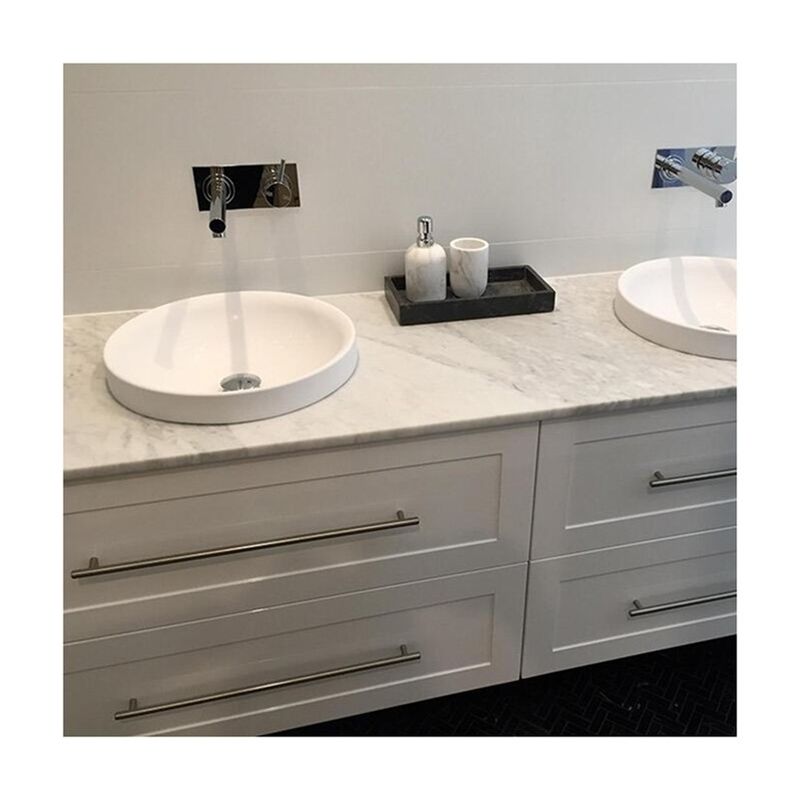 Customized Designs 42 Inch White Shaker Bathroom Vanity LED Mirror and Cabinet Combo