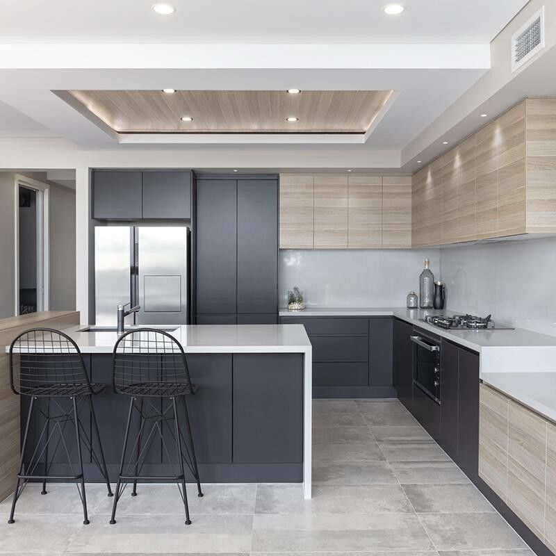 Veneer Finished Door Modern Complete Kitchen Cabinet Set with Sink from Turkey's Top