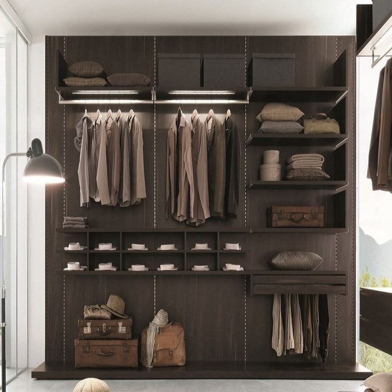 Modern Material MR HDF Board Used to Create High End Wooden Bedroom Wardrobe Closets