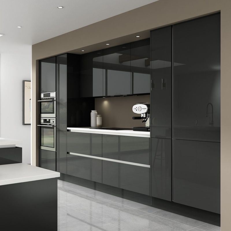 Veneer Finished Kitchen Cabinets for Top and Melamine Board Carcase Material from YALIG