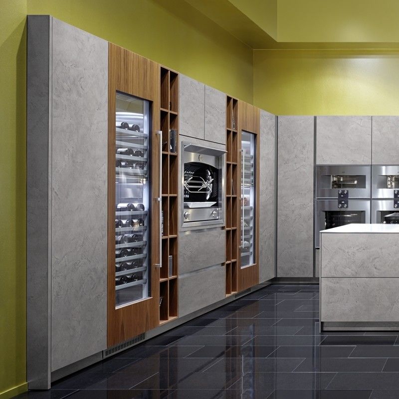 Veneer Finished Kitchen Cabinets for Top and Melamine Board Carcase Material from YALIG