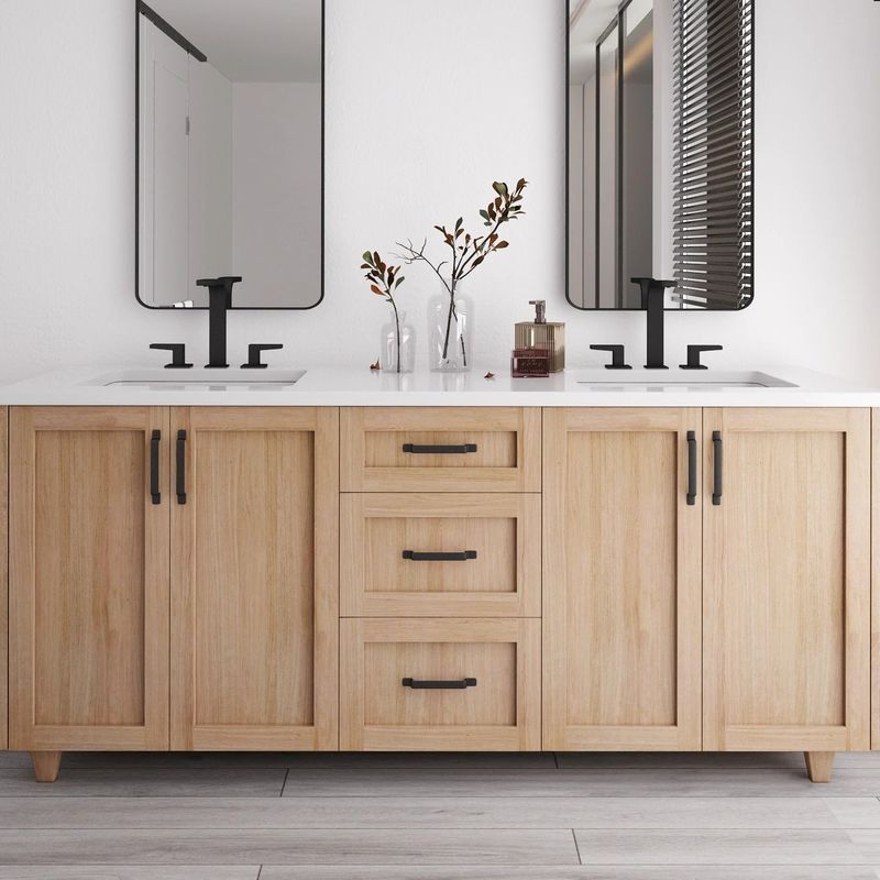 30-48 Inch MDF Cabinet Standing Vanity Chinese Bathroom Vanity with Sink and Mirror