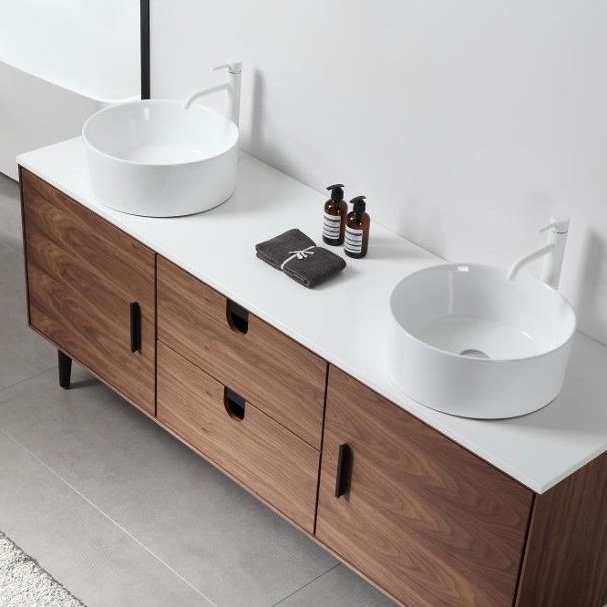 30-48 Inch MDF Cabinet Standing Vanity Chinese Bathroom Vanity with Sink and Mirror