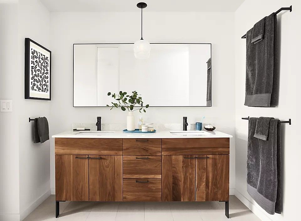 30-48 Inch MDF Cabinet Standing Vanity Chinese Bathroom Vanity with Sink and Mirror