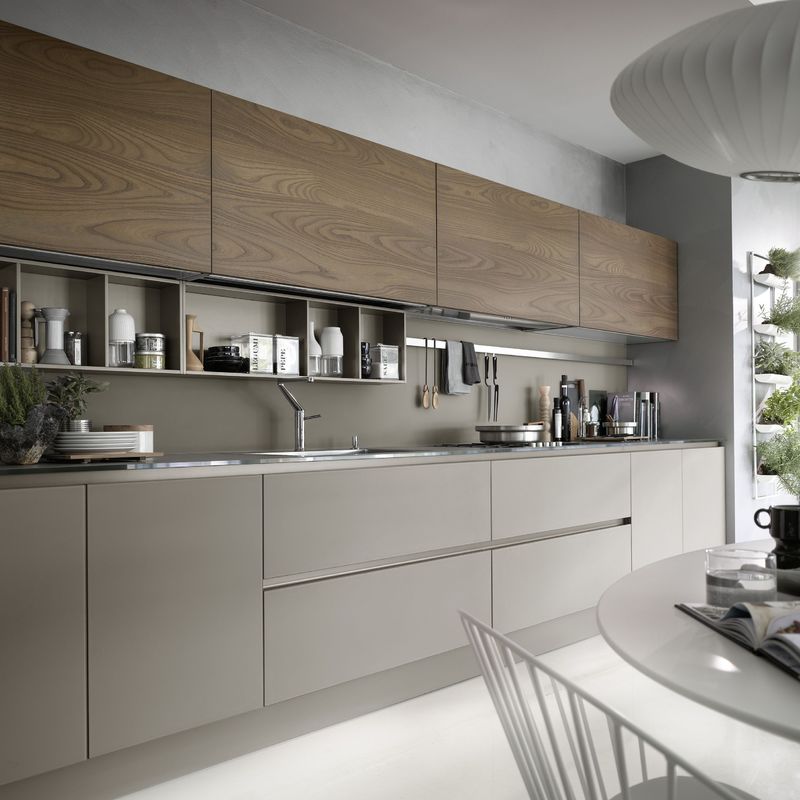 YALIG Free-Standing Wooden Spice Rack Set for European Light Open Plan Kitchen Cabinet