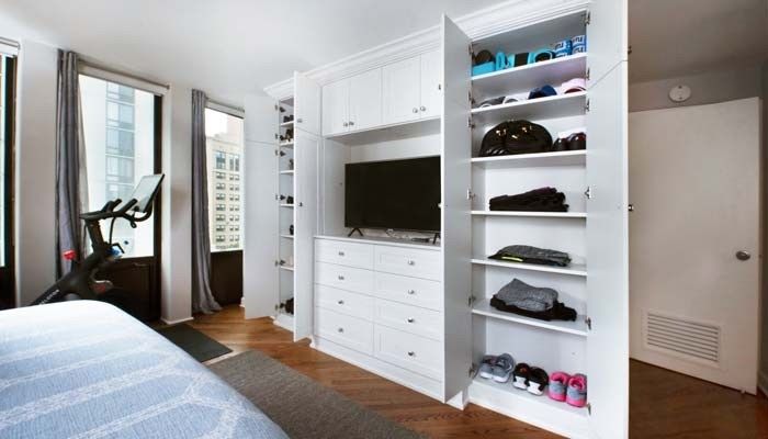 Modern Style High End Walk-in Wardrobes Made of MR HDF Board for Customized Bedrooms