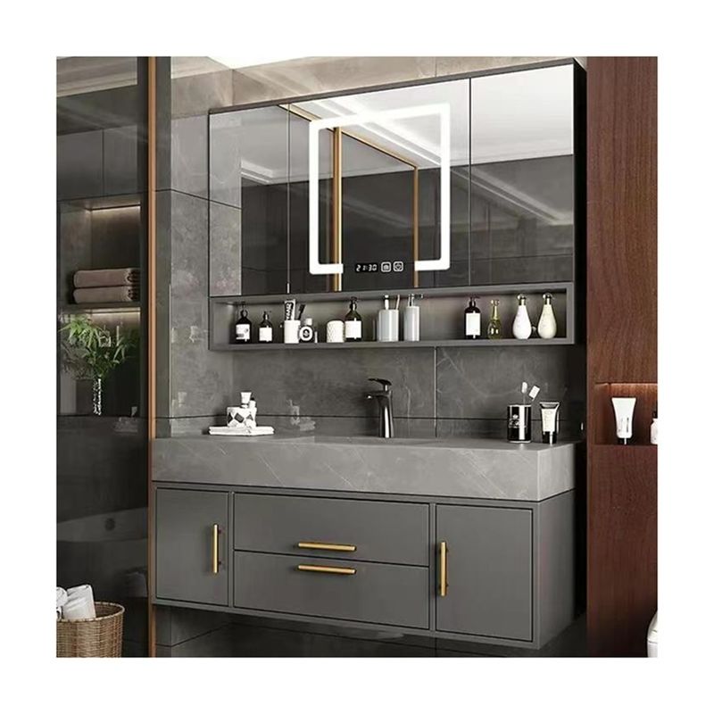 Smart Mirror Touch Screen LED Lighted Salon Wall Cabinet with Mirror in Bathroom
