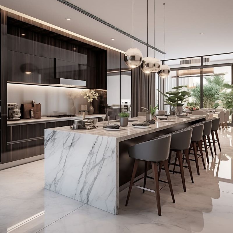 Modern Simple Design Kitchen Furniture with Customized Veneer Color Custom Selection