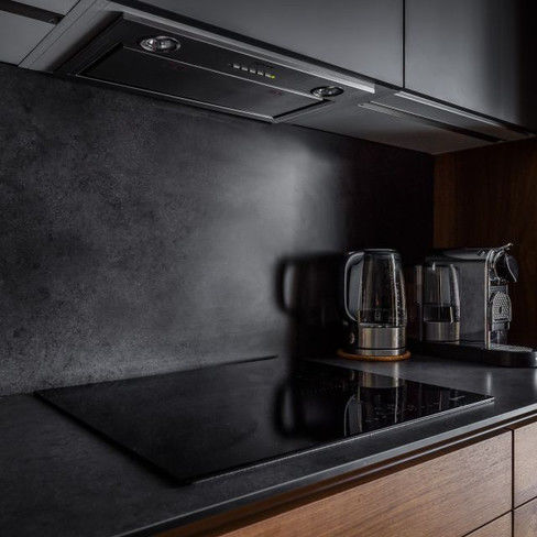 Customized Veneer Color Modular Furniture Cupboard for Villa/Apartment Modern Kitchen