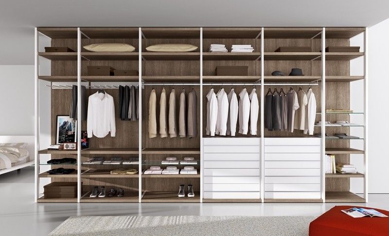 Custom Set Wood Style 2024 Modern Modular Bedroom Walk-in Closet System for Apartment