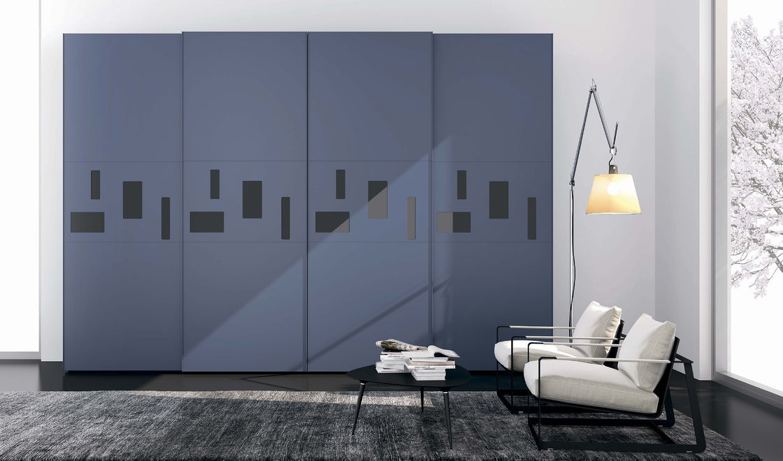 Modern Extendable PANEL Wood Style Sliding Door Closet Storage Wardrobe for Bedroom