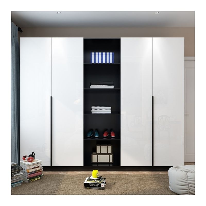 2D/3D PANEL Wood Style Glossy Bedroom Cabinet Sliding Door Wardrobe in Australia Standard