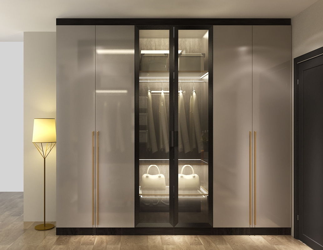 2D/3D PANEL Wood Style Glossy Bedroom Cabinet Sliding Door Wardrobe in Australia Standard