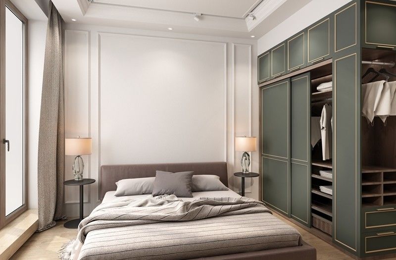 Home Furniture Wooden Lacquer Sliding Door Wardrobe for Customized Size in Modern White