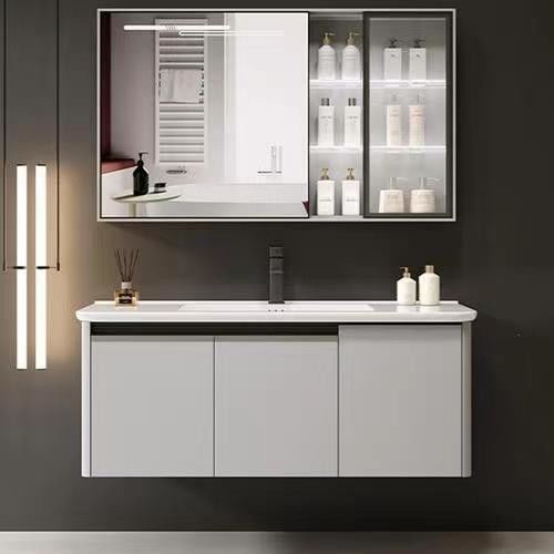Transform Your Bathroom with Floating Vanity Cabinets and LED Touch Illuminate Mirror