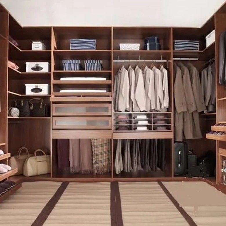 Modern Style Walk-in Closet Wardrobes for Custom Bedroom Furniture in Wooden Modular