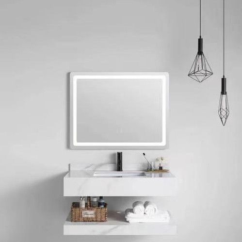 Apartment Vanity Combo Modern Melamine Rectangle Bath Cabinet 60 72 Inch Mirrored Cabinets