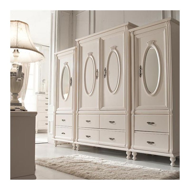 Customized Bedroom European Style Sliding Door Corner Wardrobes with NO Folded Design