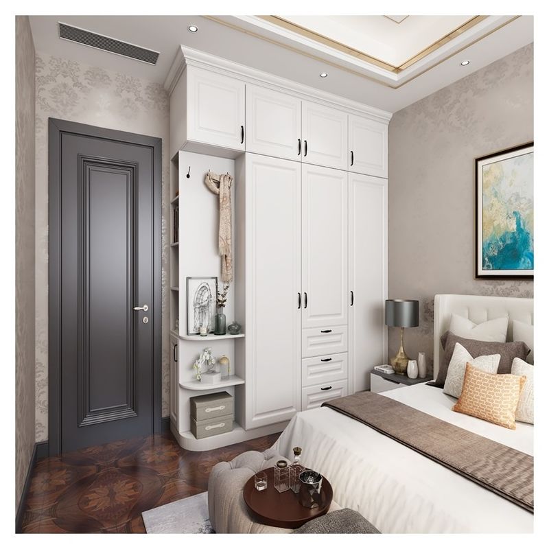 Extendable Built-in Wardrobe With Sliding Door For High End Modern Bedroom Furniture