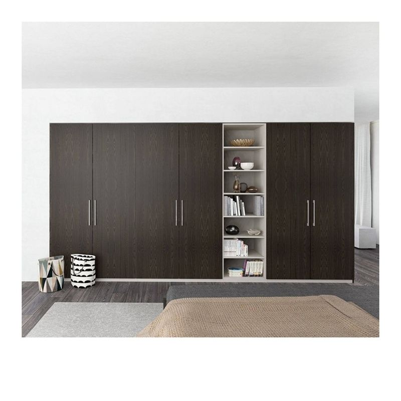 Portable Bedroom Furniture Closet Custom Open Design for Modern Villa Veneer Wardrobes