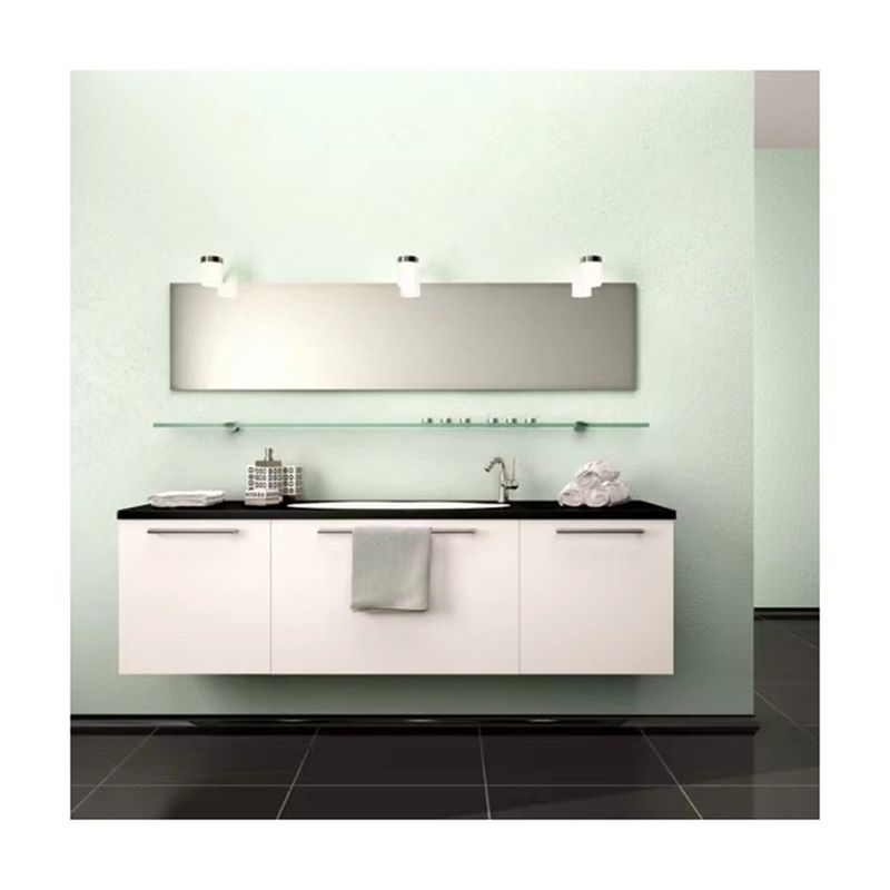 Wall-Mounted Home Smart Pvc Storage Bathroom Mirror Cabinets With Led Light Vanity Combo