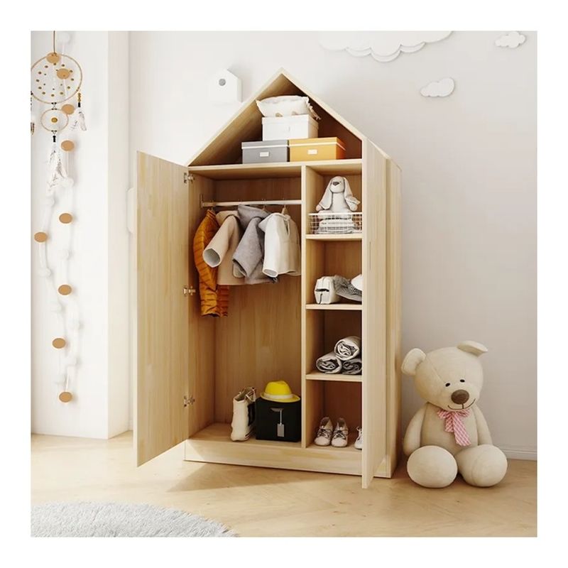 Modern Style MDF Wooden Kid Fixable Design Bedroom Wardrobe with Smart Storage Closet