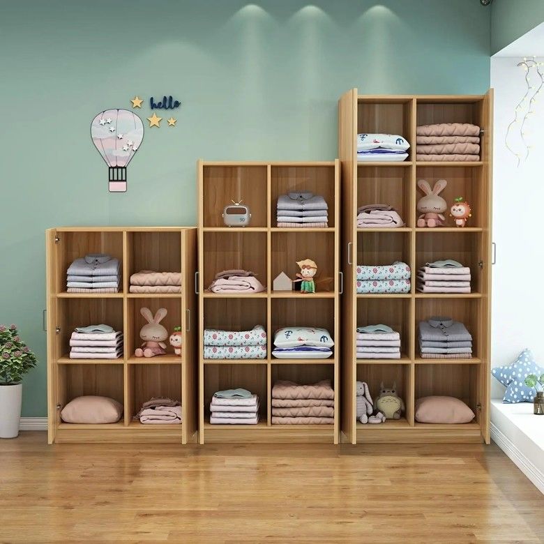 Modern Style MDF Wooden Kid Fixable Design Bedroom Wardrobe with Smart Storage Closet