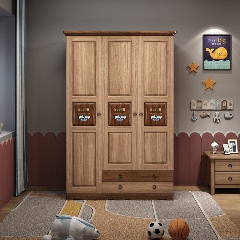 Modern Style MDF Wooden Kid Fixable Design Bedroom Wardrobe with Smart Storage Closet