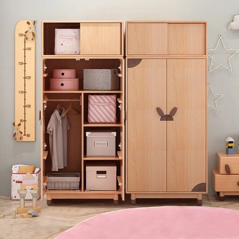 Modern Style MDF Wooden Kid Fixable Design Bedroom Wardrobe with Smart Storage Closet