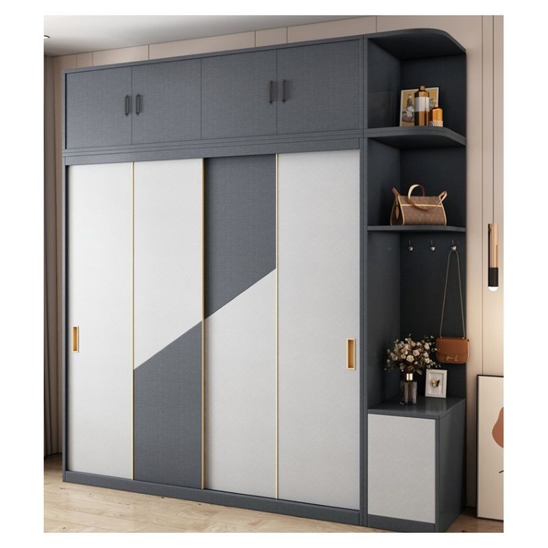 Single Door Cloth Hanging Design DIY Designer Wardrobe For Clothes in a Modern Villa