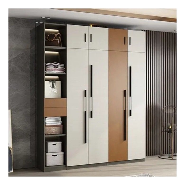 Single Door Cloth Hanging Design DIY Designer Wardrobe For Clothes in a Modern Villa