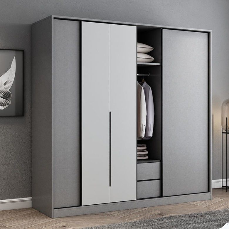 Wood Style PANEL MDF Cupboards With Sliding Door for Newest Design Built-in Wardrobes