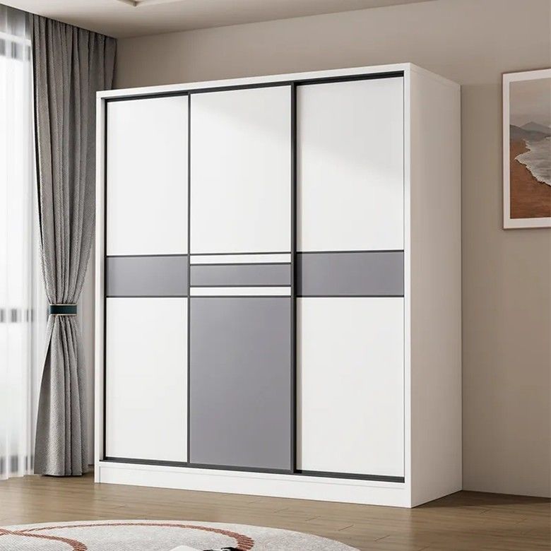 Wood Style PANEL MDF Cupboards With Sliding Door for Newest Design Built-in Wardrobes