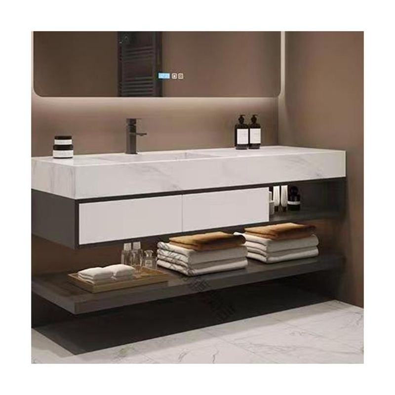 Imported Commercial Bathroom Vanities with Solid Wood Door Material and Basin Included