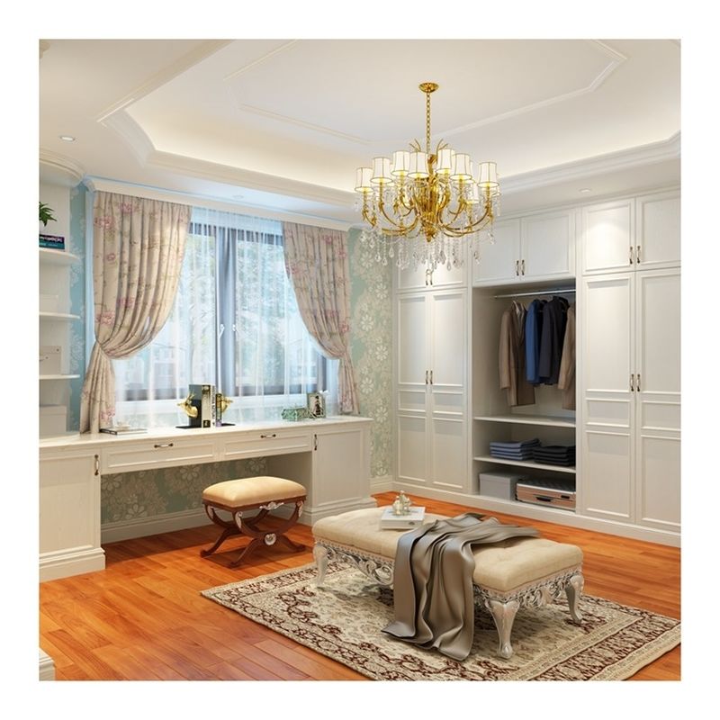 end Home Furniture White Lacquer Shaker Style Design Cabinet Closet with MR HDF Board