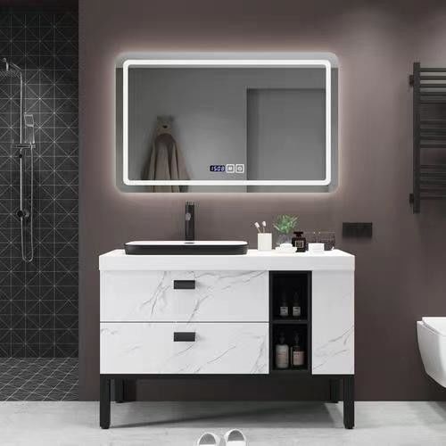 Small Bathroom Design Ideas with Wall Mounted Installation Type and Basin Included