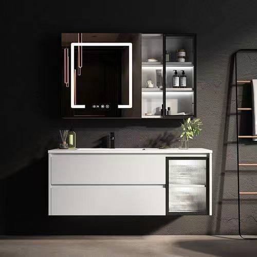 Small Bathroom Design Ideas with Wall Mounted Installation Type and Basin Included