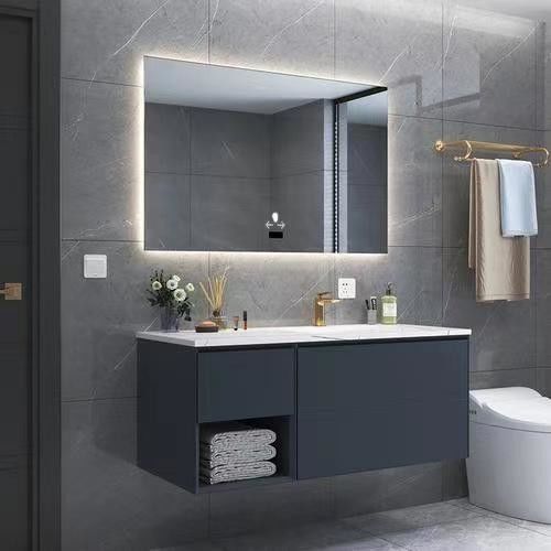 Small Bathroom Design Ideas with Wall Mounted Installation Type and Basin Included