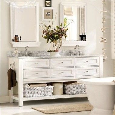 Two Sets Sinks and Faucets Large Bathroom Vanity Set with Separate Mirror Width 38-46
