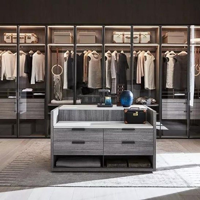 YALIG 2D / 3D Custom Made Italian Style Modern Bedroom Wardrobe Design for Apartment