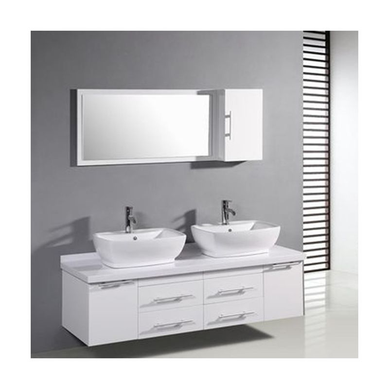 European Style Bathroom Vanity with Handle-Free Design and Customized Color Options