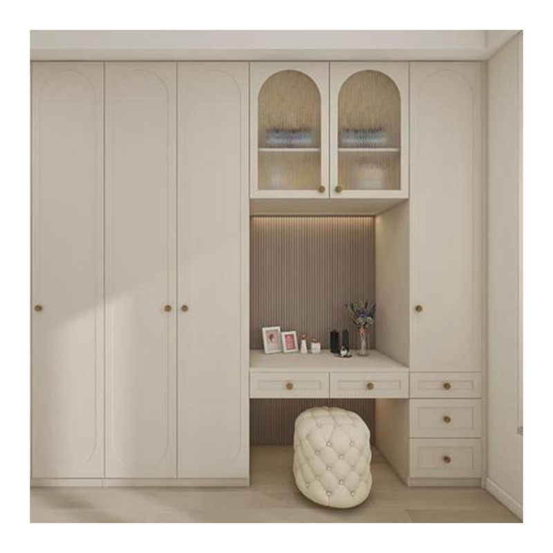 Modern Style 3 Door Wardrobe with Mirror Dressing Table YALIG Custom Made Solid Wood