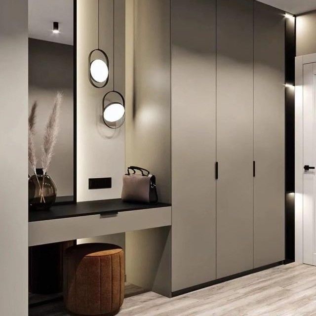 Modern Style 3 Door Wardrobe with Mirror Dressing Table YALIG Custom Made Solid Wood