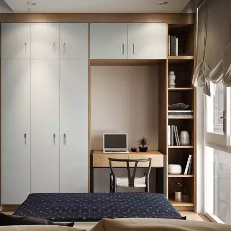 Modern Style 3 Door Wardrobe with Mirror Dressing Table YALIG Custom Made Solid Wood